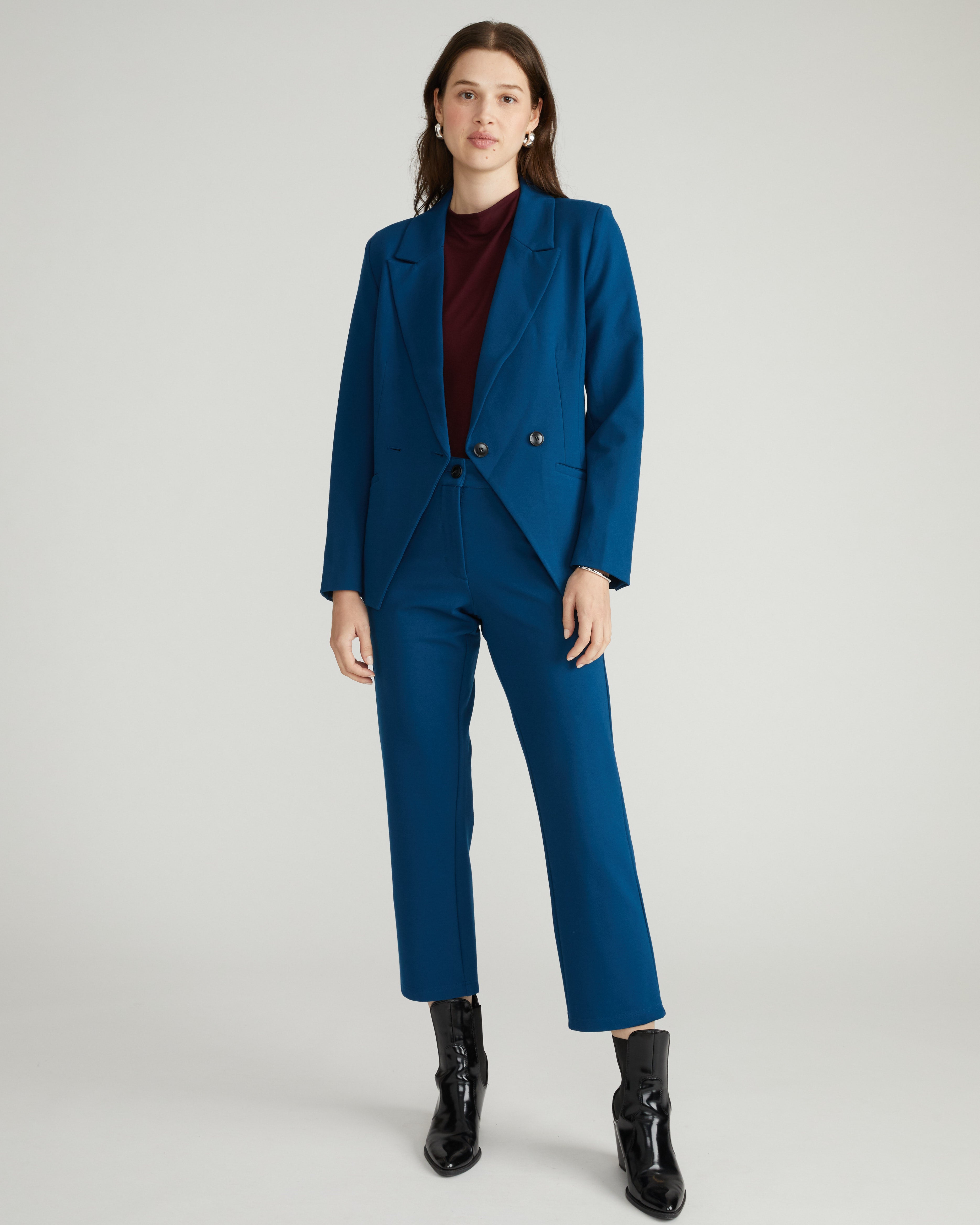 Cigarette Ponte Pants - Deep Teal