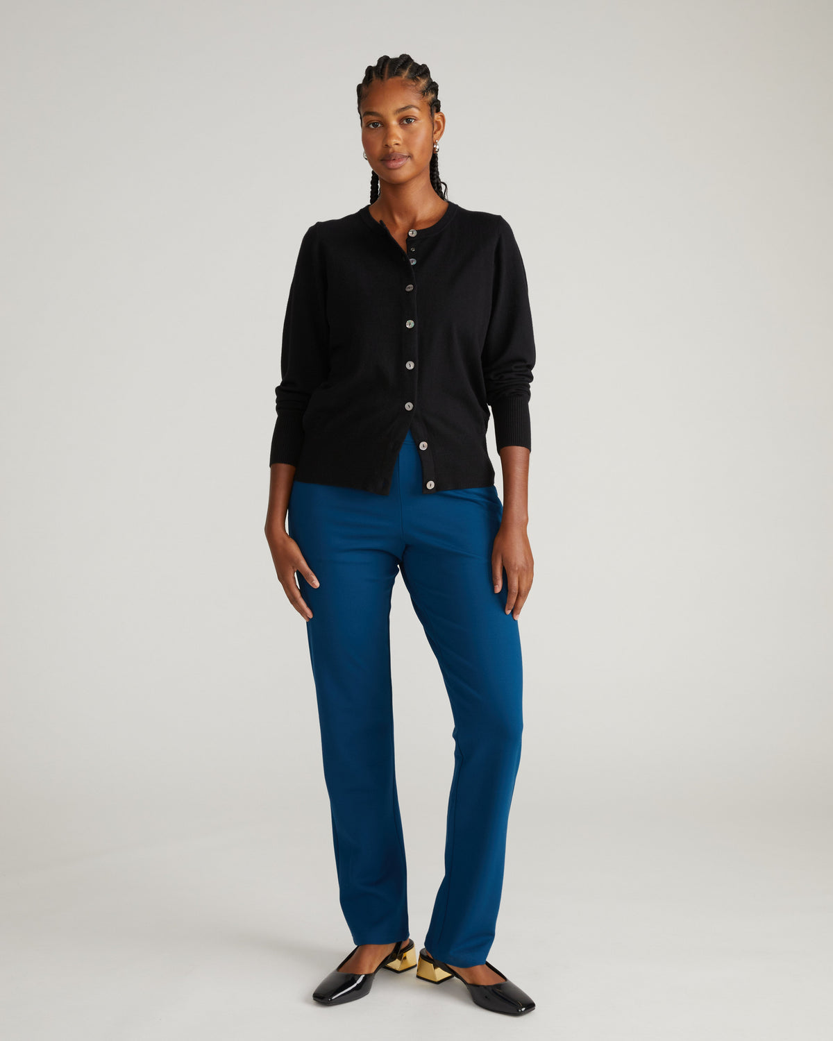 Smart Signature Ponte Pants Long - Deep Teal