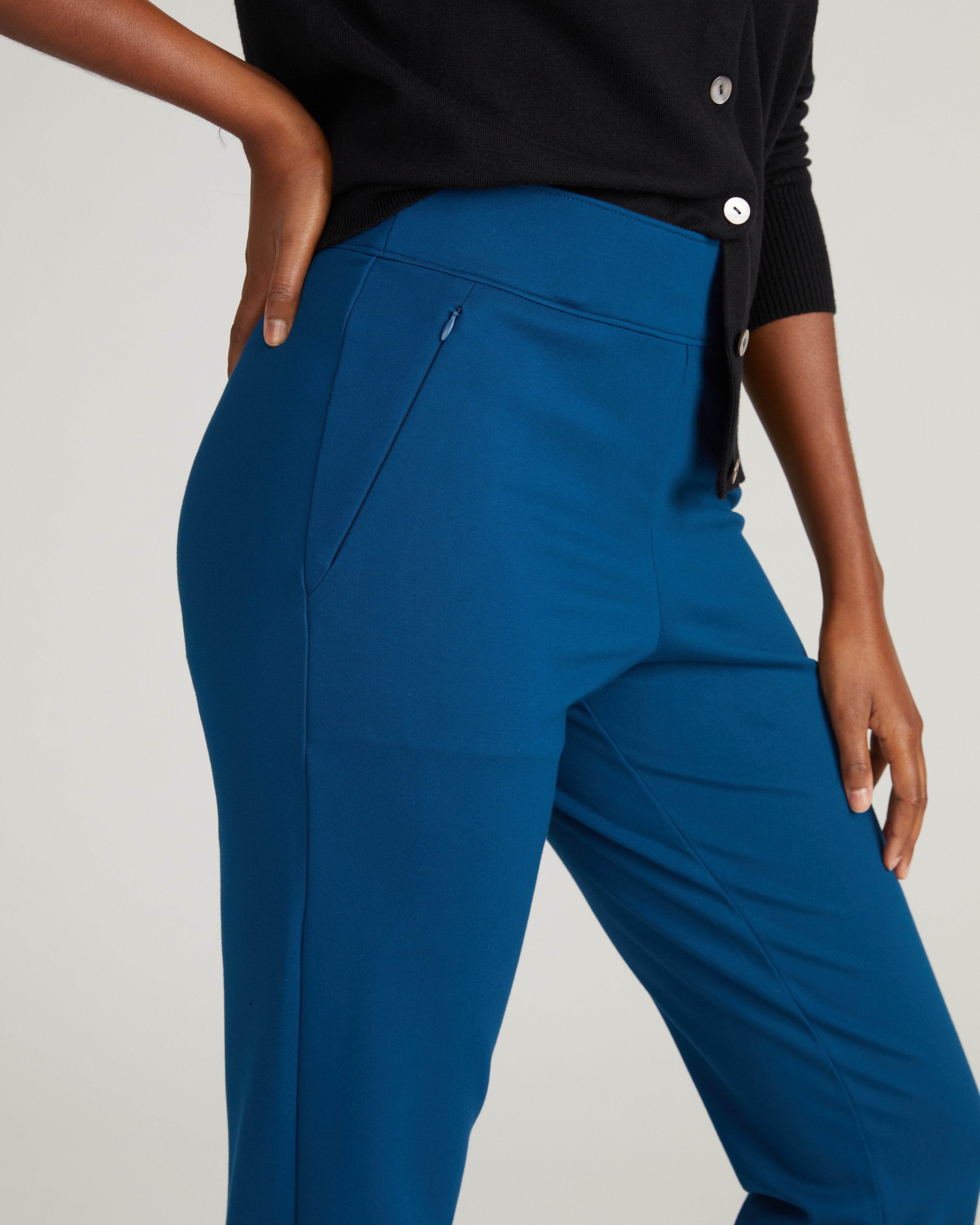 Smart Signature Ponte Pants Long - Deep Teal