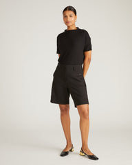 Audrey Ponte Shorts - Slate Pinstripe