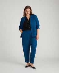 Audrey Tailored Ponte Pants - Deep Teal