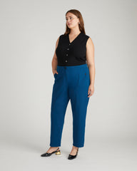 Audrey Tailored Ponte Pants - Deep Teal