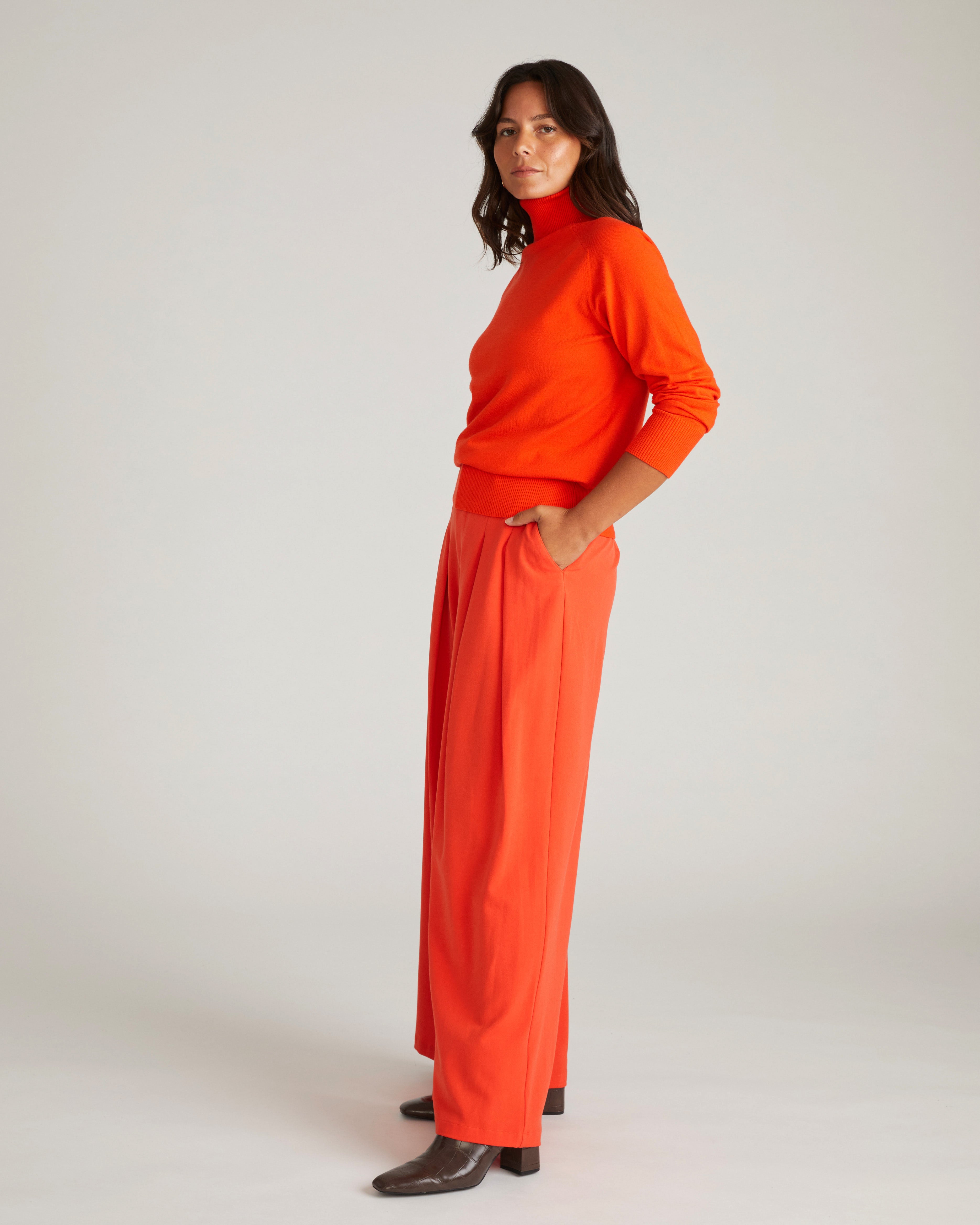 All Day Palais Wide Leg Pants - Poppy