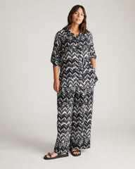 Verbena Voile Pants - Indigo Waterfall Print