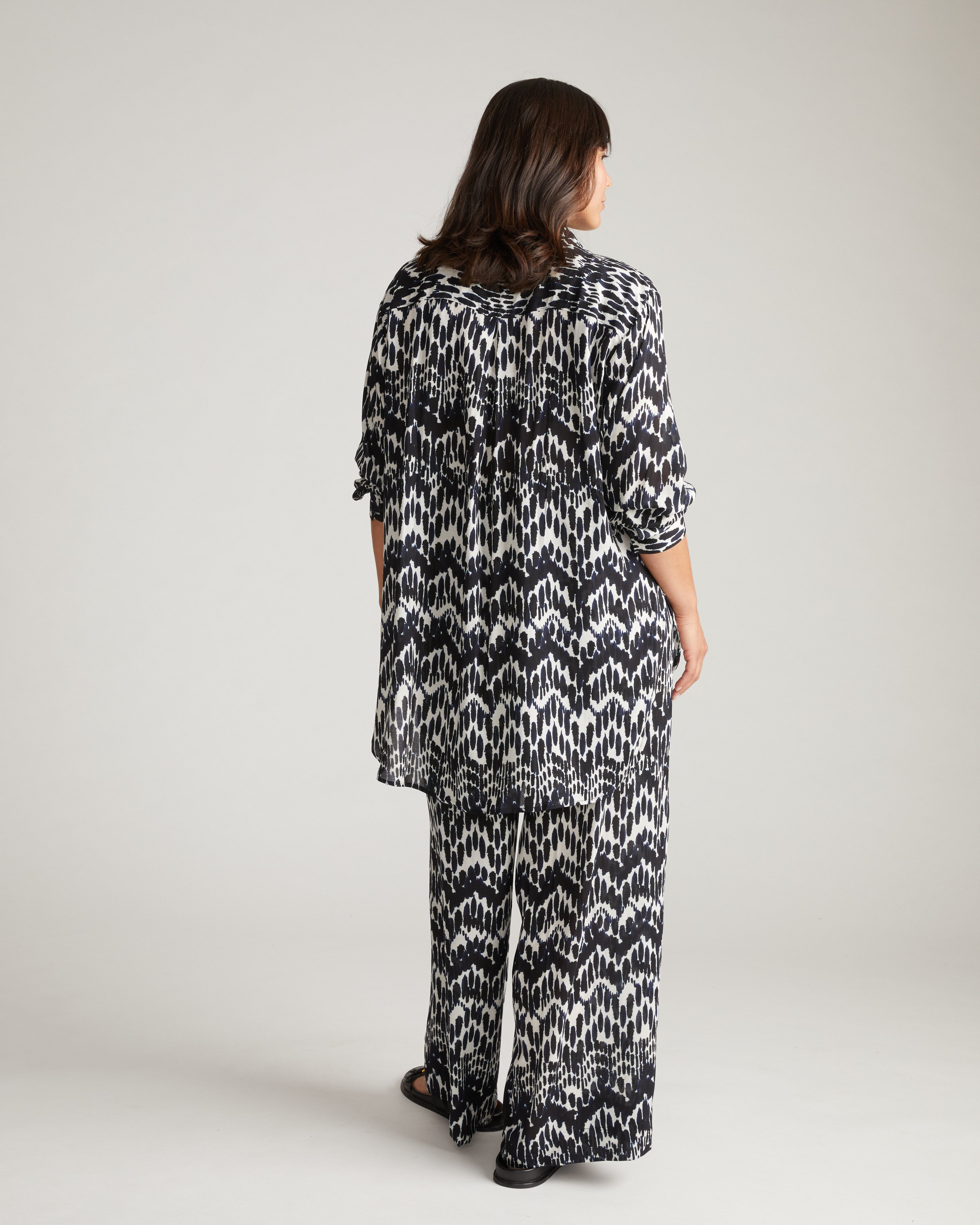 Verbena Voile Pants - Indigo Waterfall Print