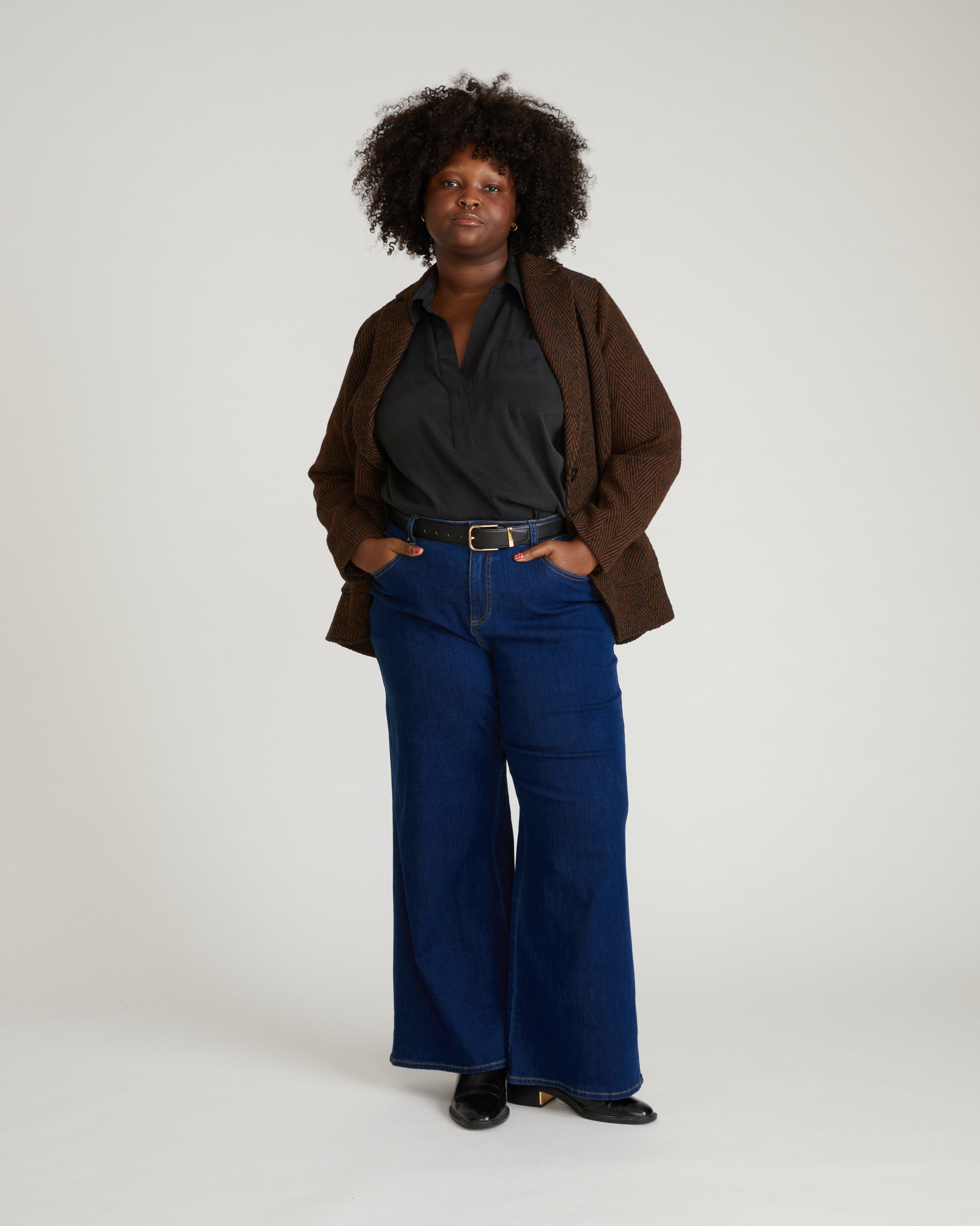 Kidjo Tailored Wool Jacket - Black/Brown Herringbone