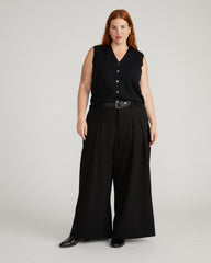 Palais Wide Leg Ponte Pants - Black