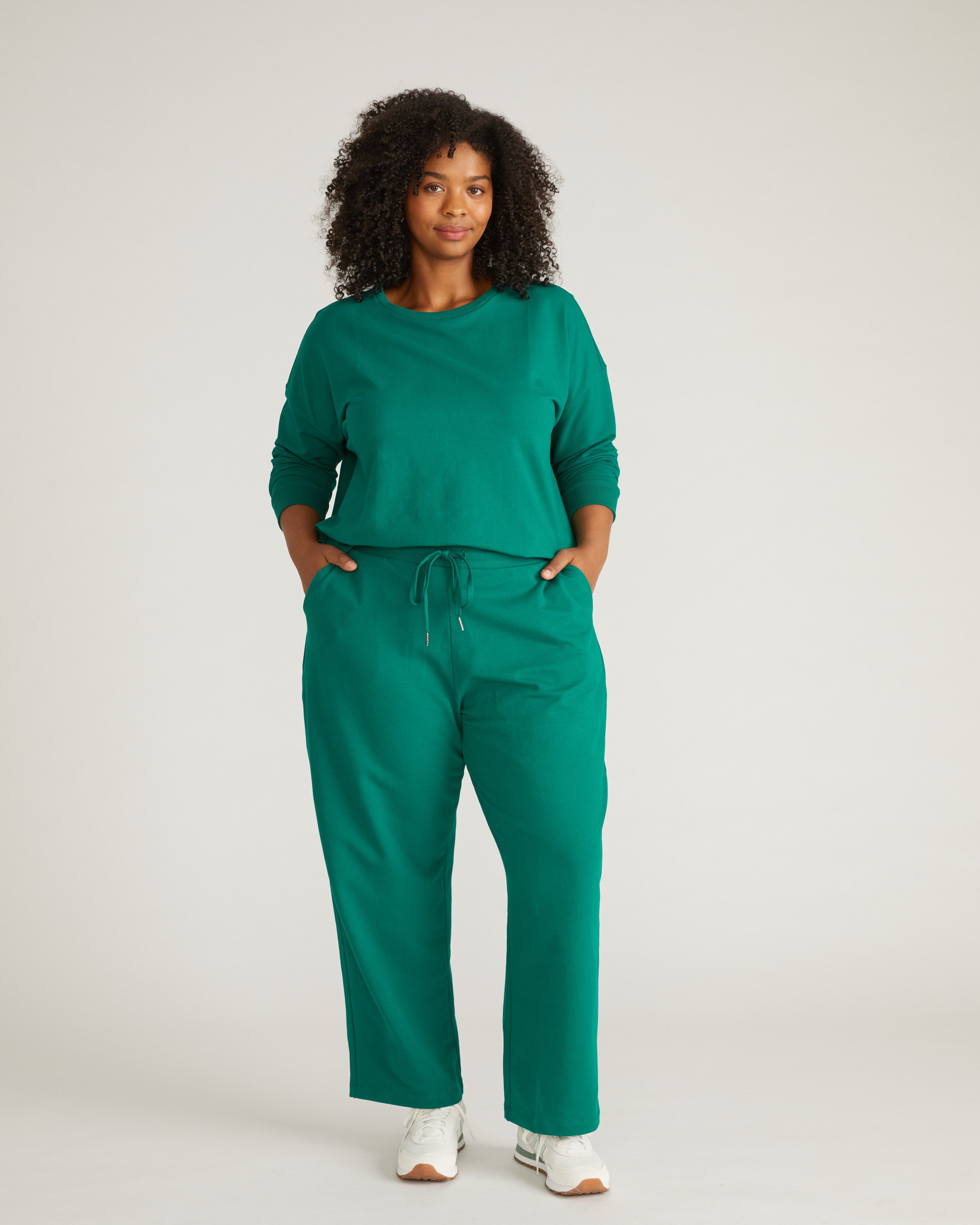 Straight Leg French Terry Sweatpants - Aventurine