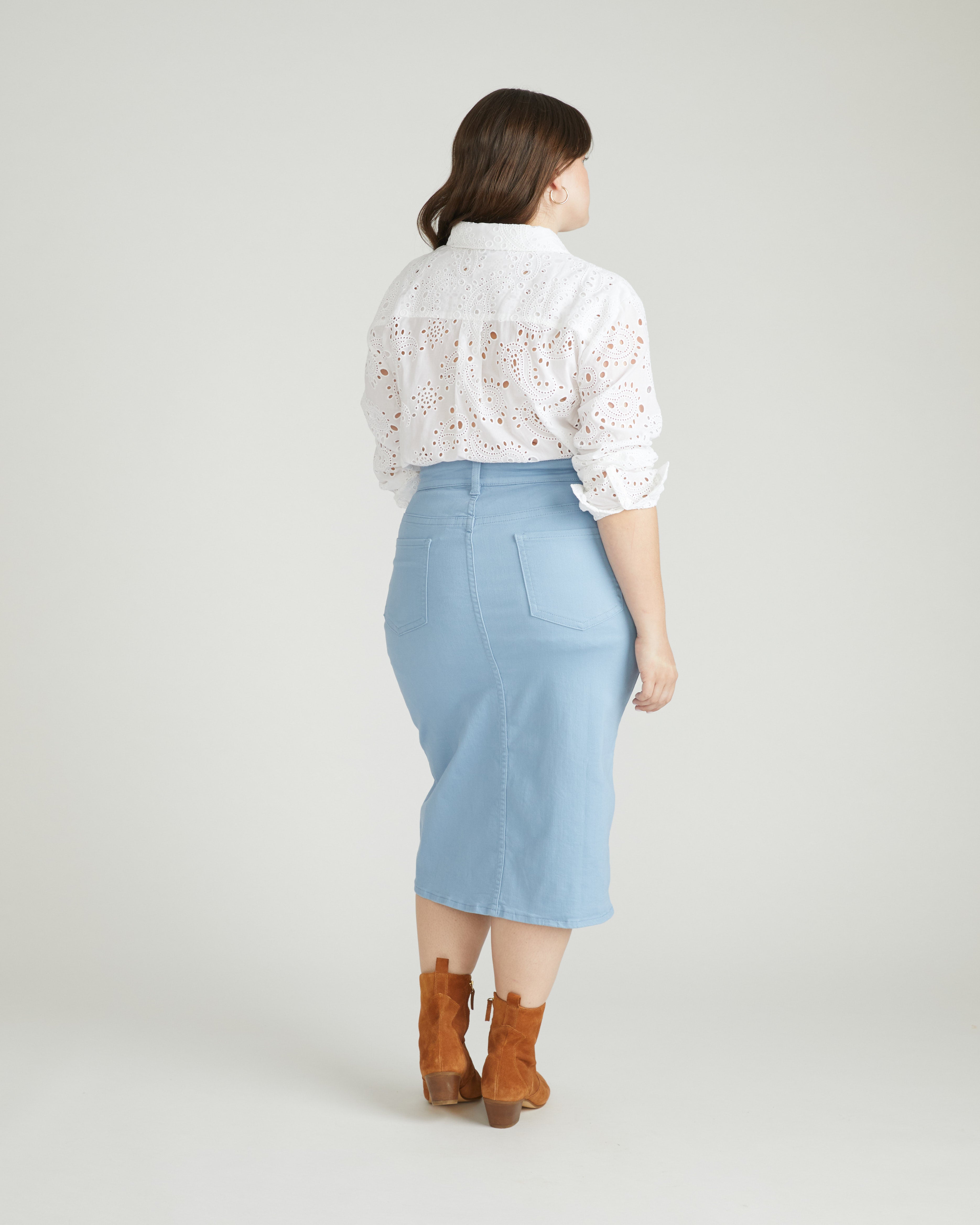 Dakota Denim Skirt - Clear Sky