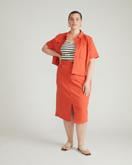 Dakota Denim Skirt - Coral Reef