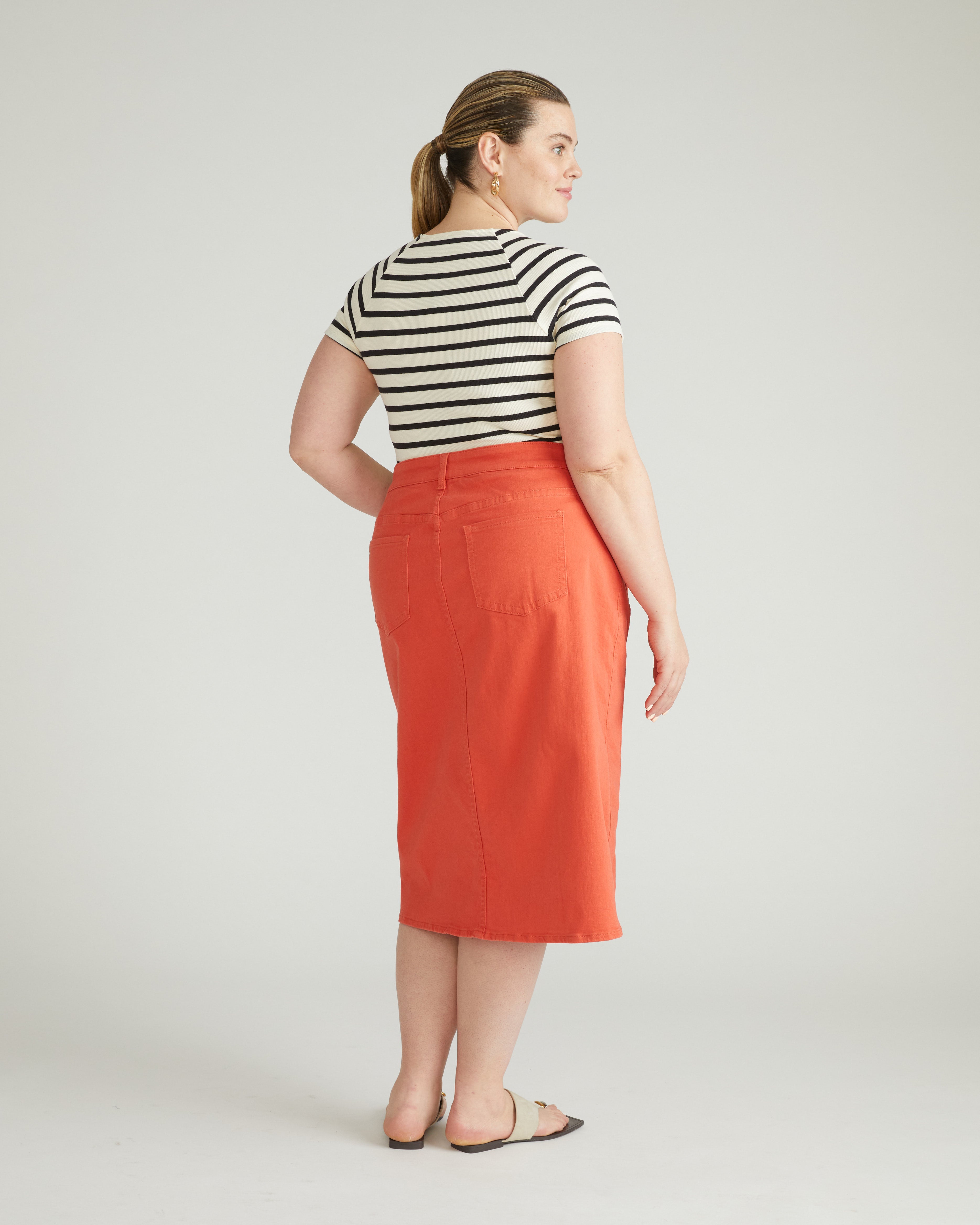 Dakota Denim Skirt - Coral Reef