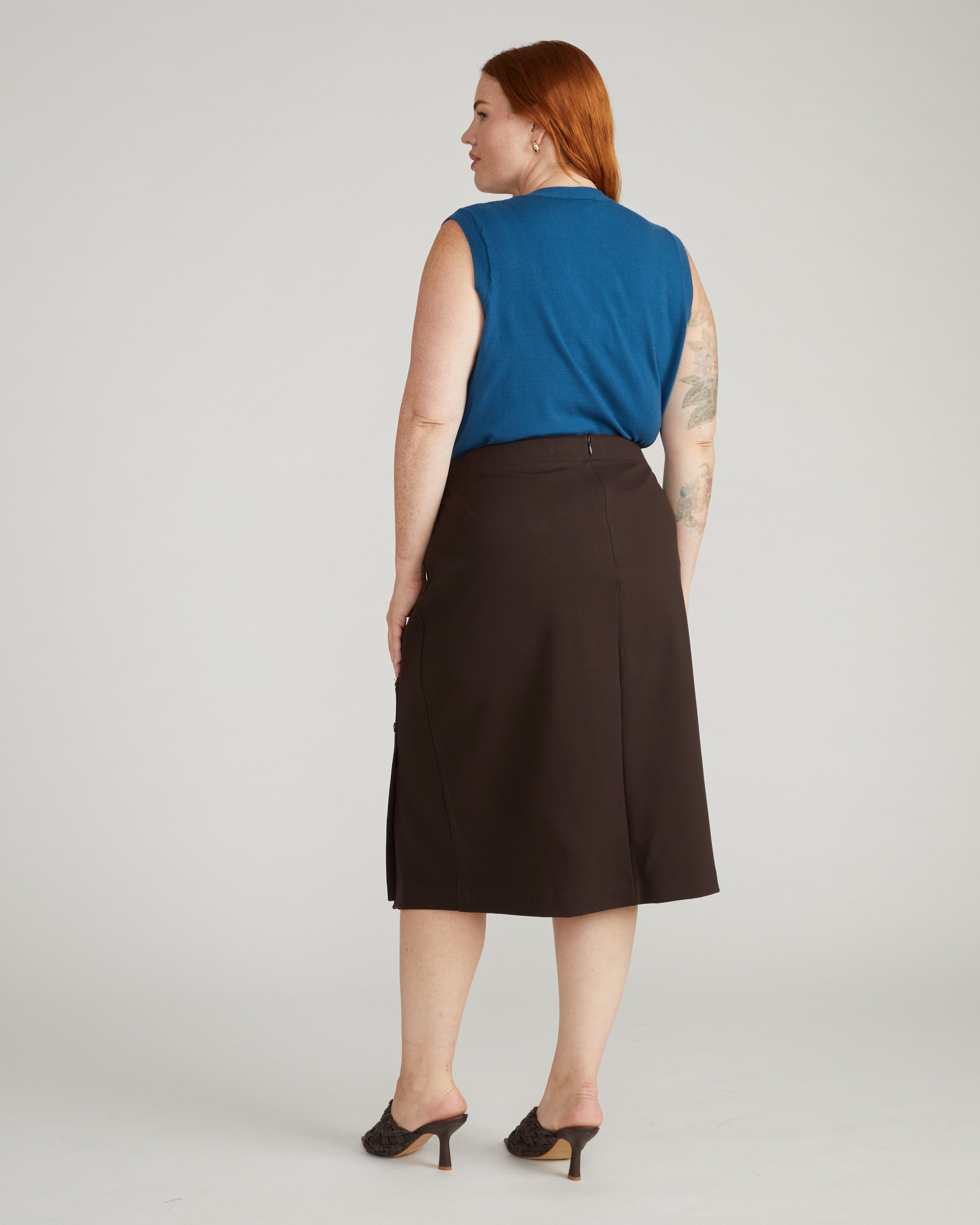 Anya Ponte Skirt - Espresso