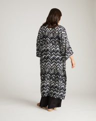 Kiani Voile Robe - Indigo Waterfall Print