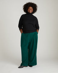 Renee Savvy Fine Knit Raglan Turtleneck - Black