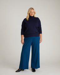 Renee Savvy Fine Knit Raglan Turtleneck - Midnight