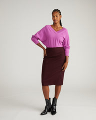 Savvy Fine Knit Sweater Blouse - Purple Vision