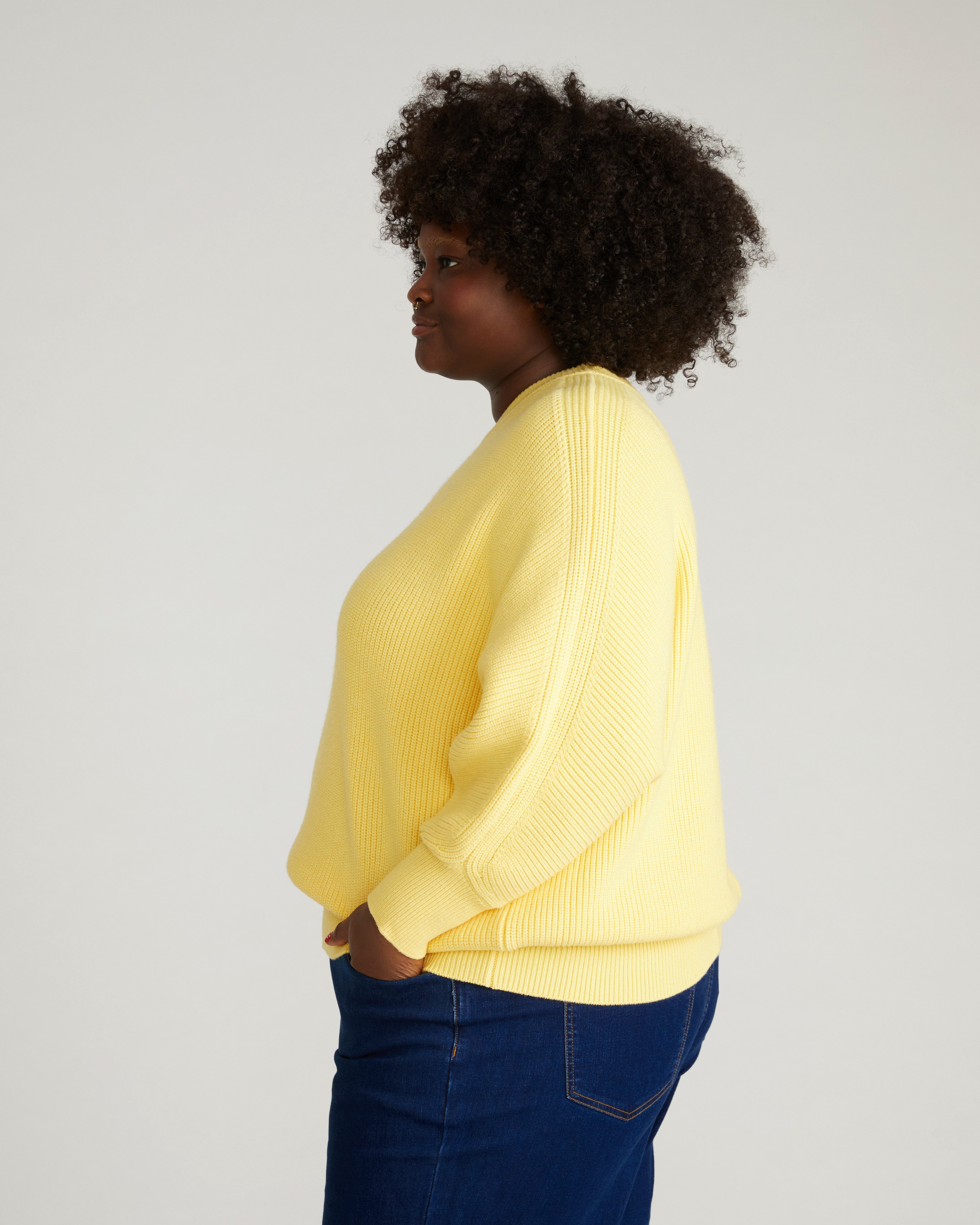 Better-Than-Wool Dolman Sweater - Banana Pudding