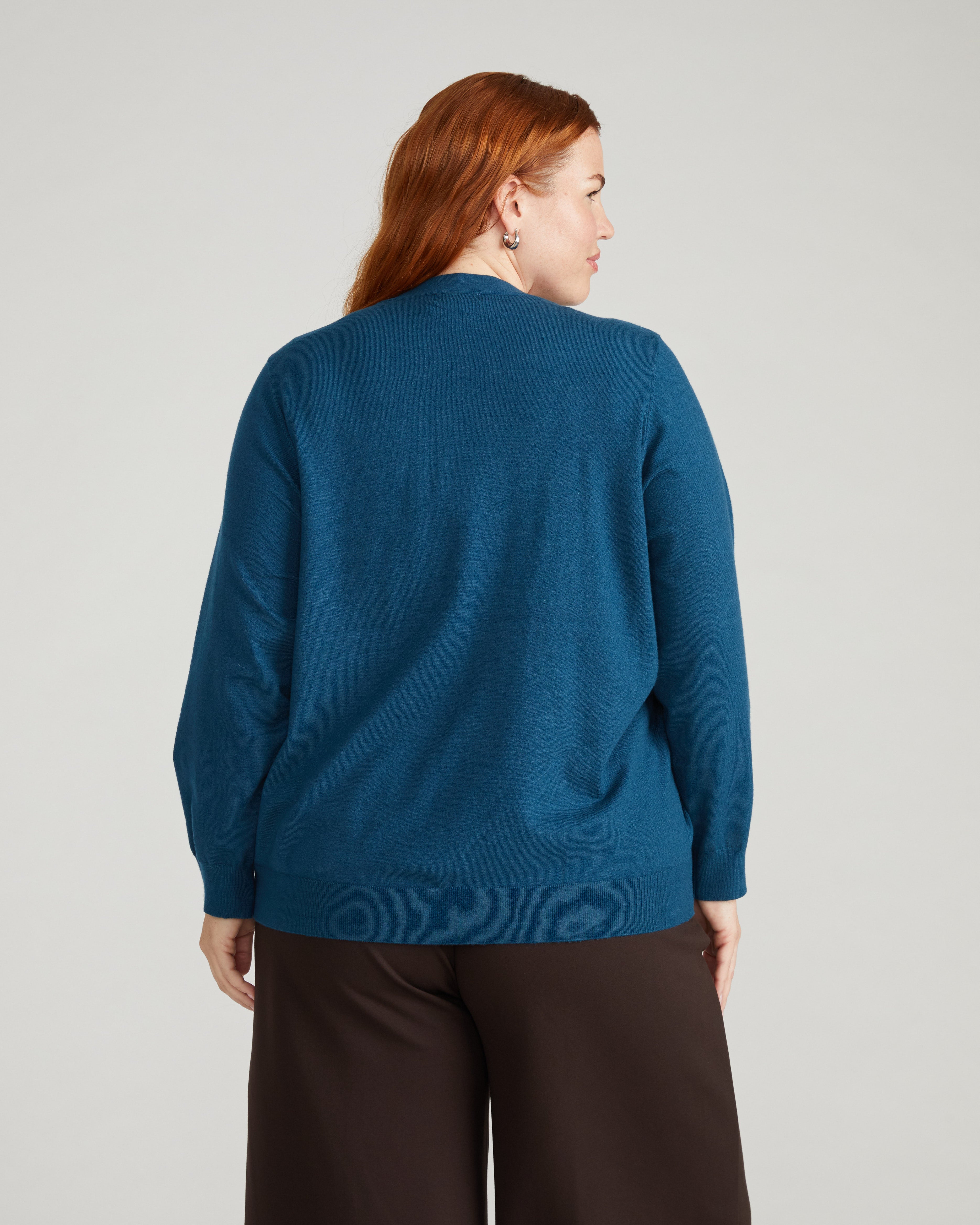 Savvy Fine Knit Cardigan - Deep Teal
