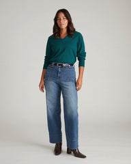 Savvy Fine Knit V Sweater - Botanic