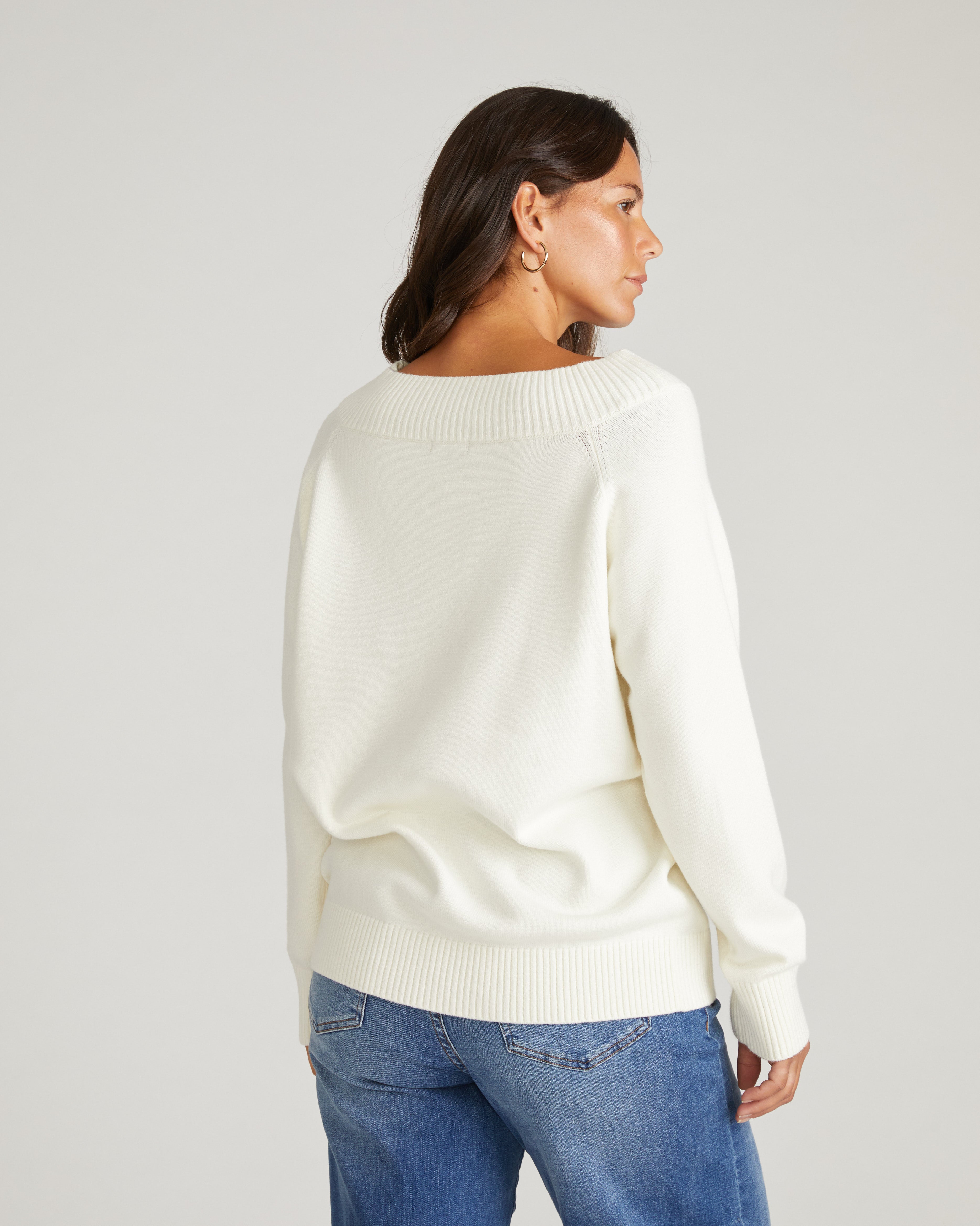 Noomi Cold Shoulder Sweater - Cream
