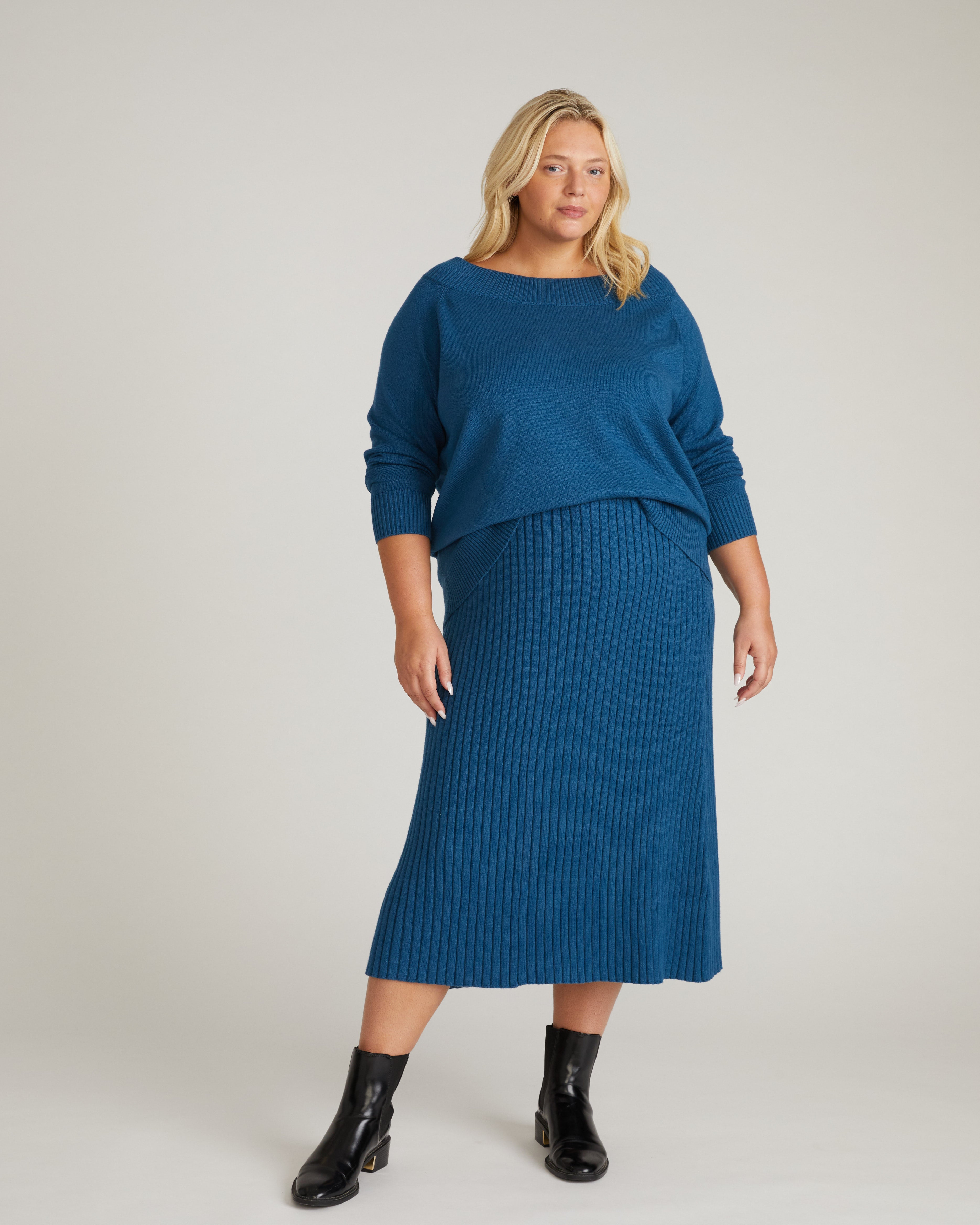 Noomi Cold Shoulder Sweater - Deep Teal