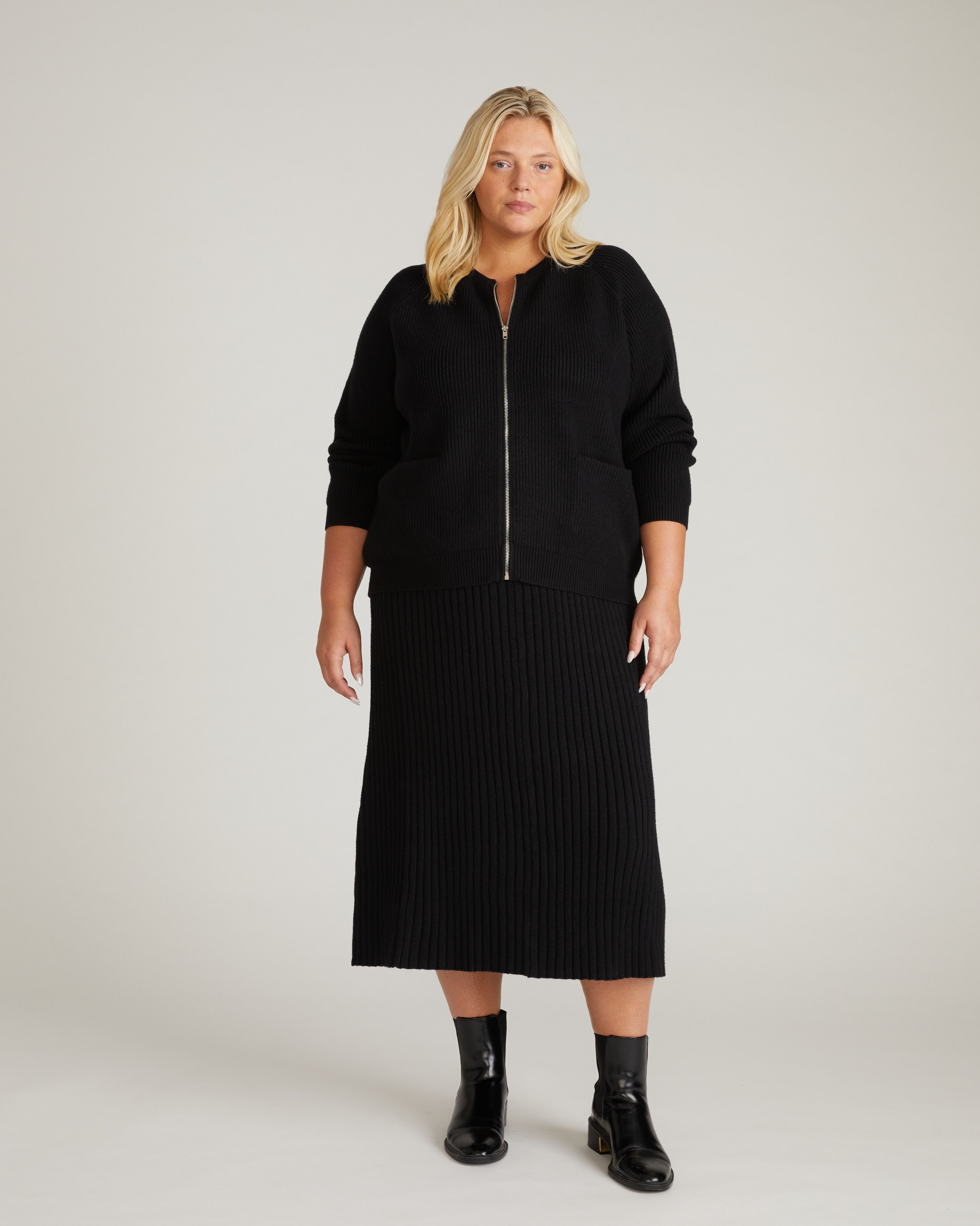 Risa Sweater Skirt - Black