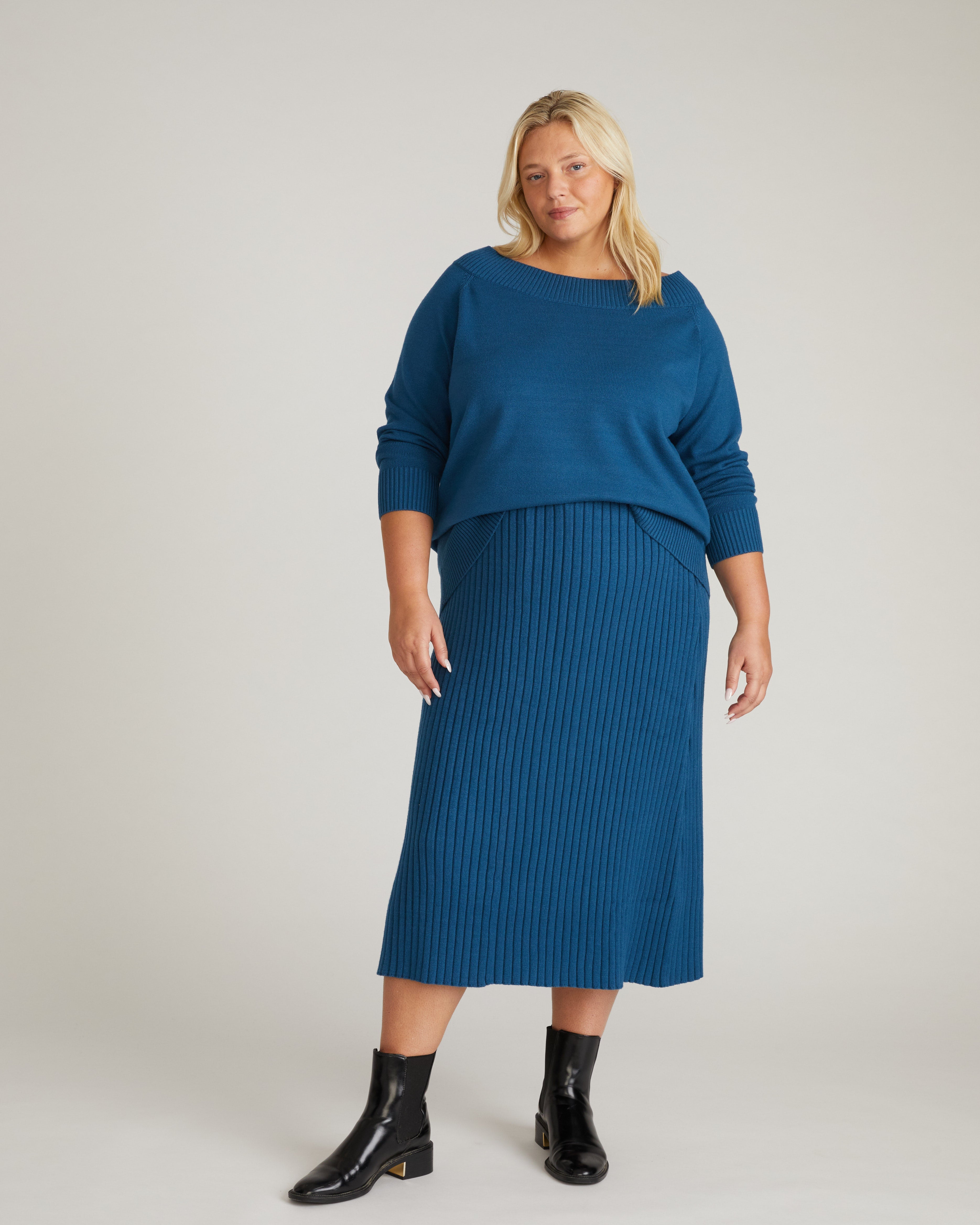 Risa Sweater Skirt - Deep Teal