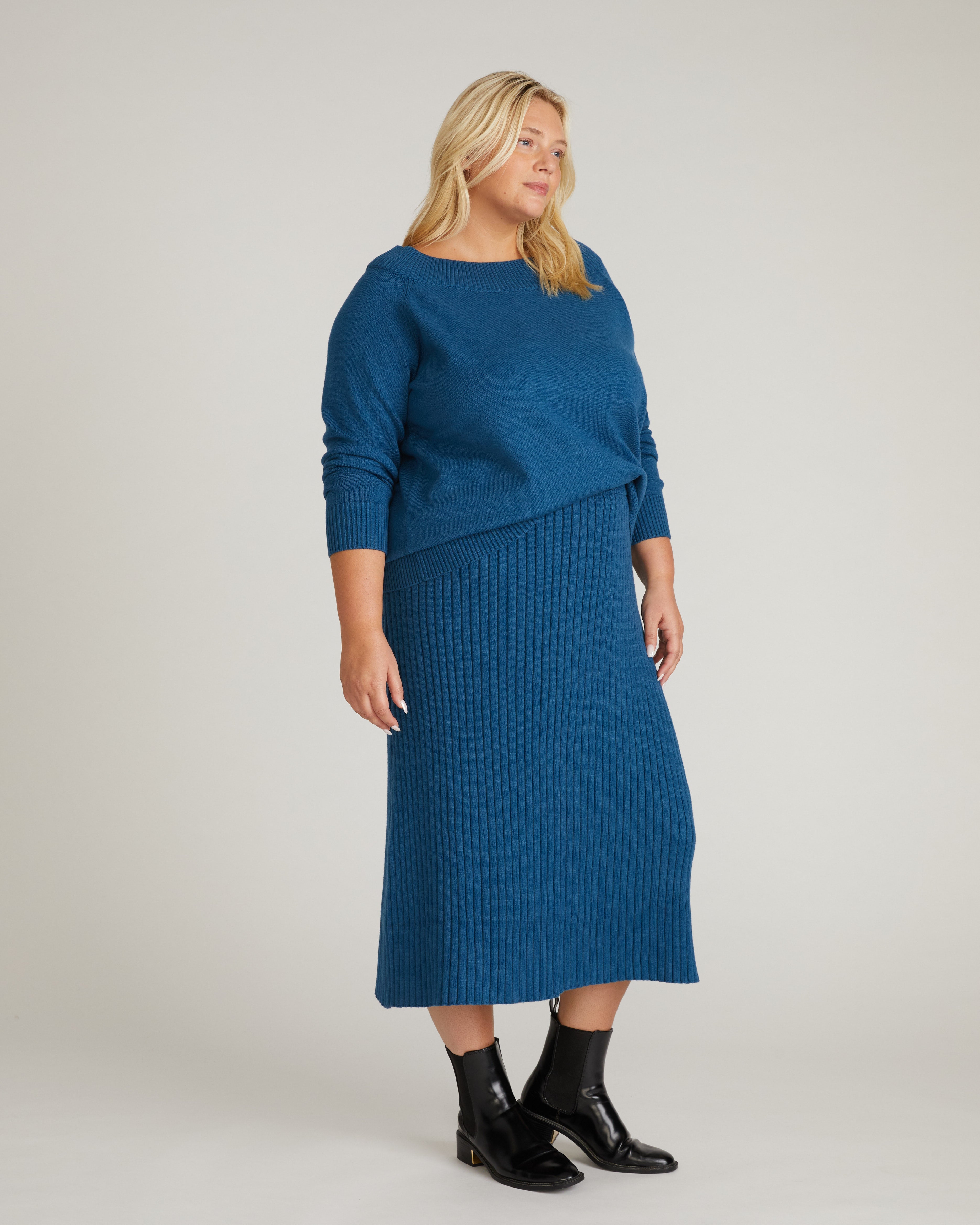 Risa Sweater Skirt - Deep Teal