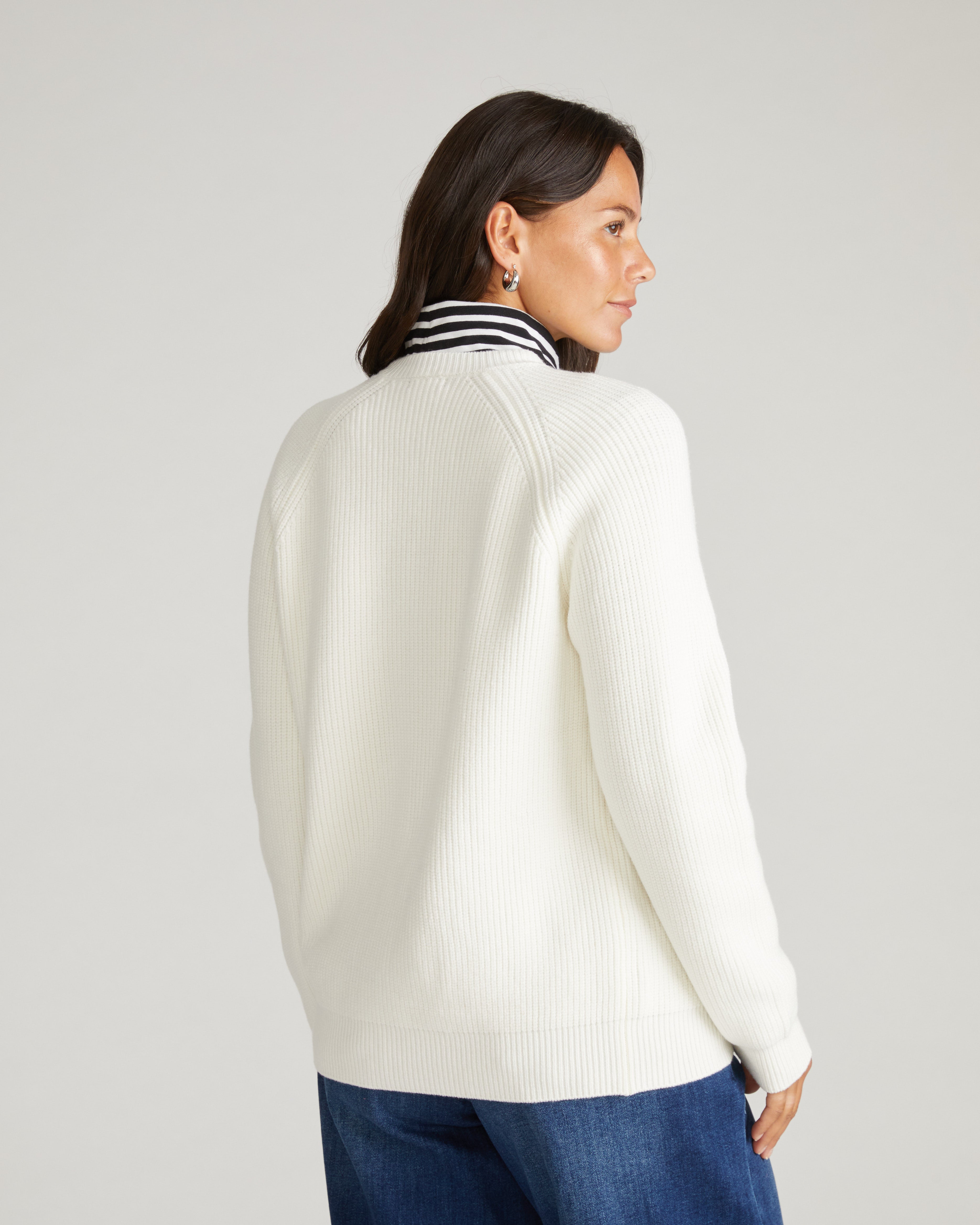 Better-Than-Wool Zip Cardigan - Cream