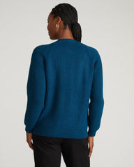 Better-Than-Wool Zip Cardigan - Deep Teal
