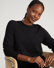 Savvy Fine Knit Everyday Sweater Dress - Black