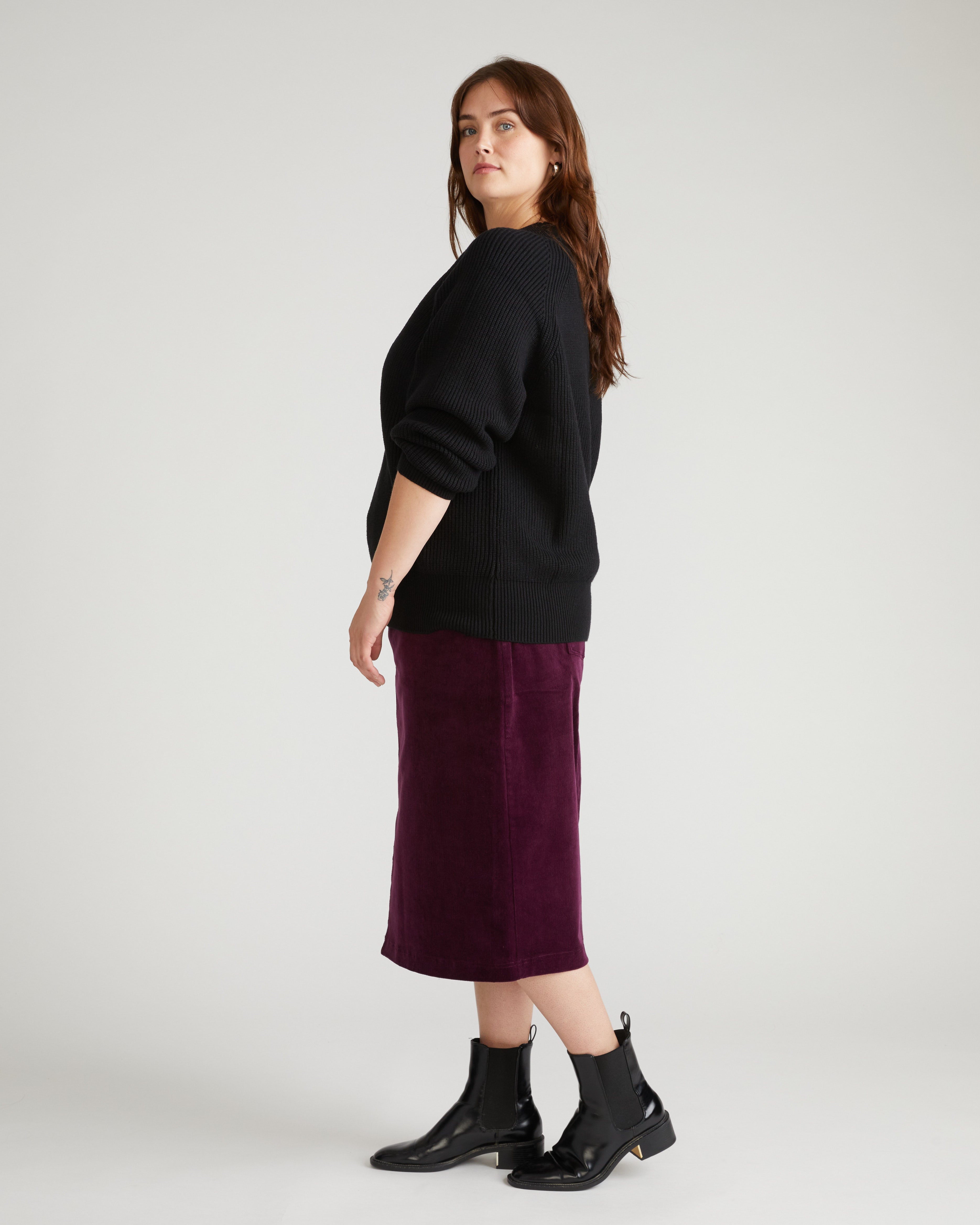 Tori V Neck Sweater - Black