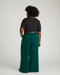 Maia Stovepipe Sleeve V Neck Tee - Black