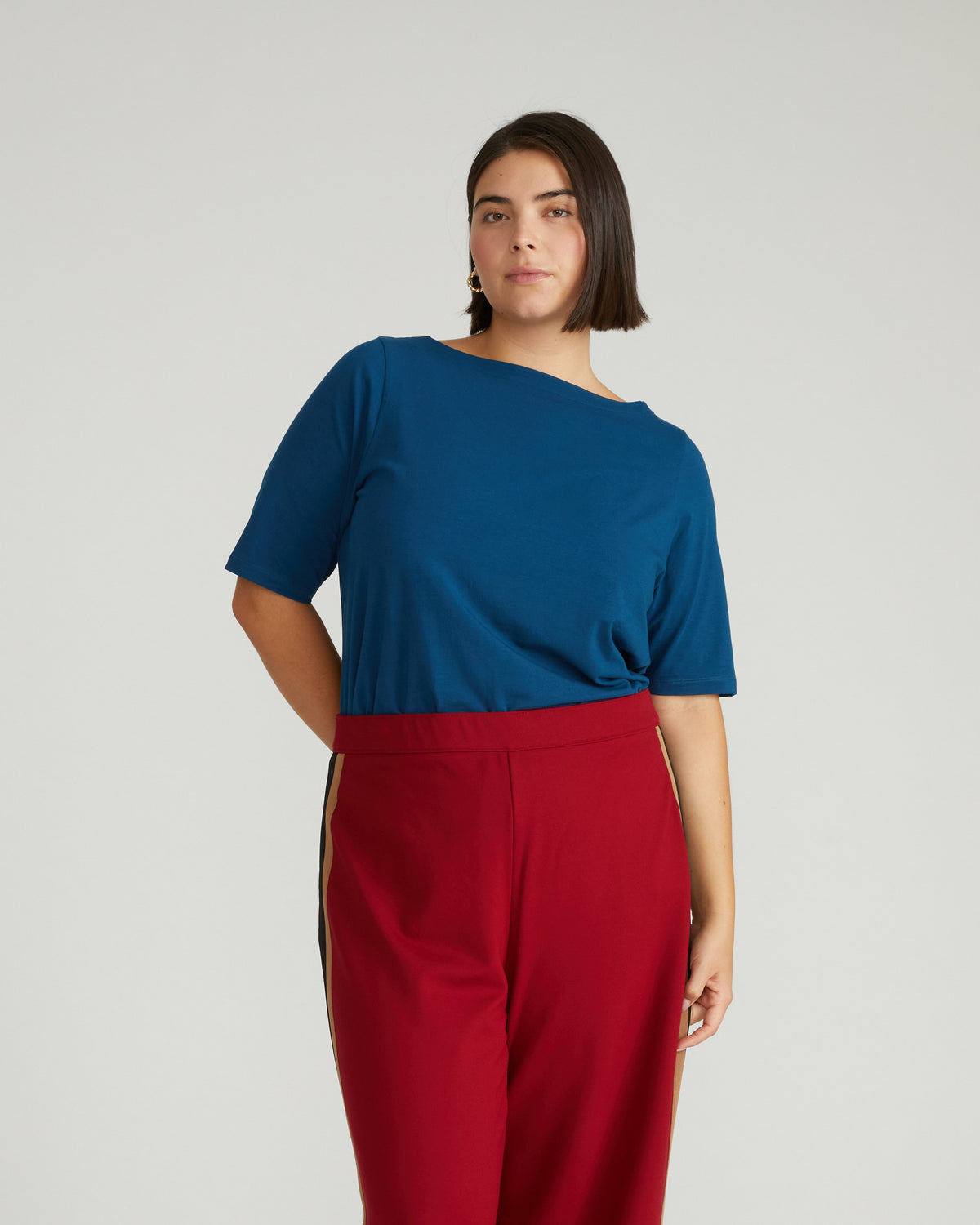 Bella Boatneck Tee - Deep Teal