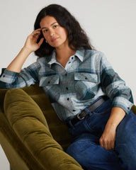 Maine Stretch Flannel Shirt - Mate Green Plaid