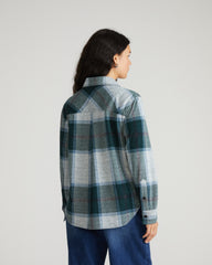 Maine Stretch Flannel Shirt - Mate Green Plaid