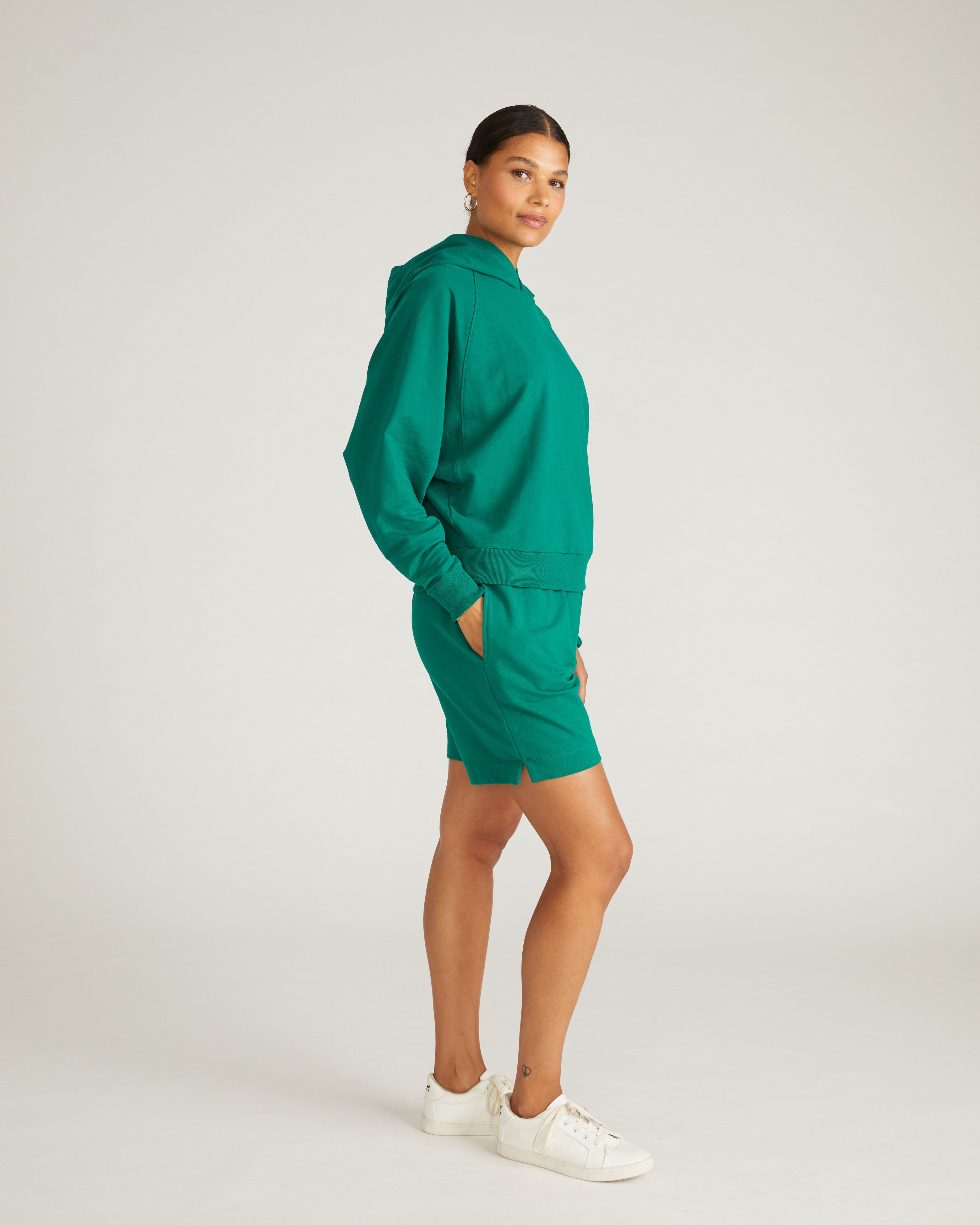 French Terry Pullover Hoodie - Aventurine