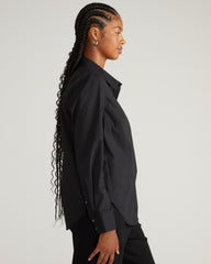 Elbe Stretch Poplin Shirt Classic Fit - Black