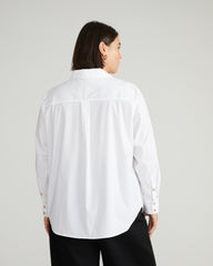 Elbe Stretch Poplin Shirt Classic Fit - White