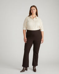 Elbe Stretch Poplin Shirt Classic Fit - Yellow Multi Stripe