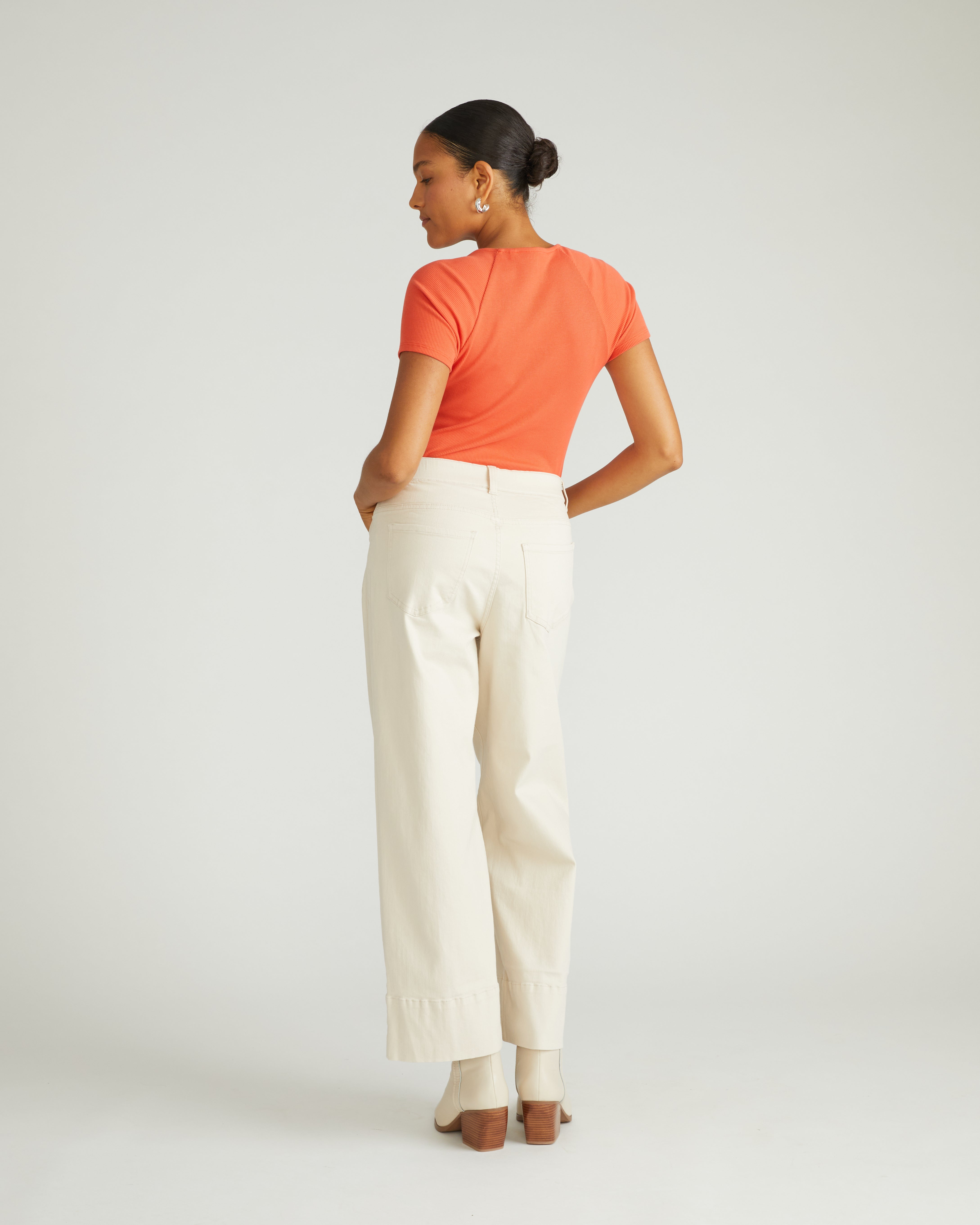 Carey Ribbed Top - Coral Reef