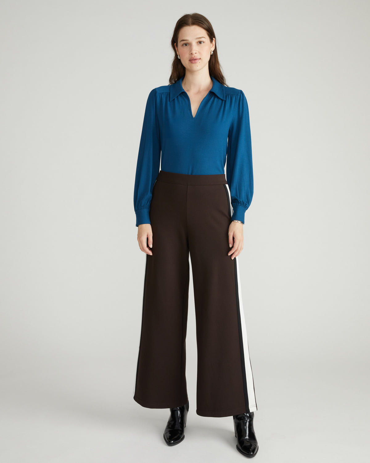 Moore Liquid Jersey Blouse - Deep Teal