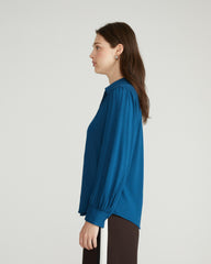 Moore Liquid Jersey Blouse - Deep Teal