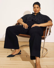 Chelsea Liquid Jersey Short Sleeve Shirt - Galactic Print in Black