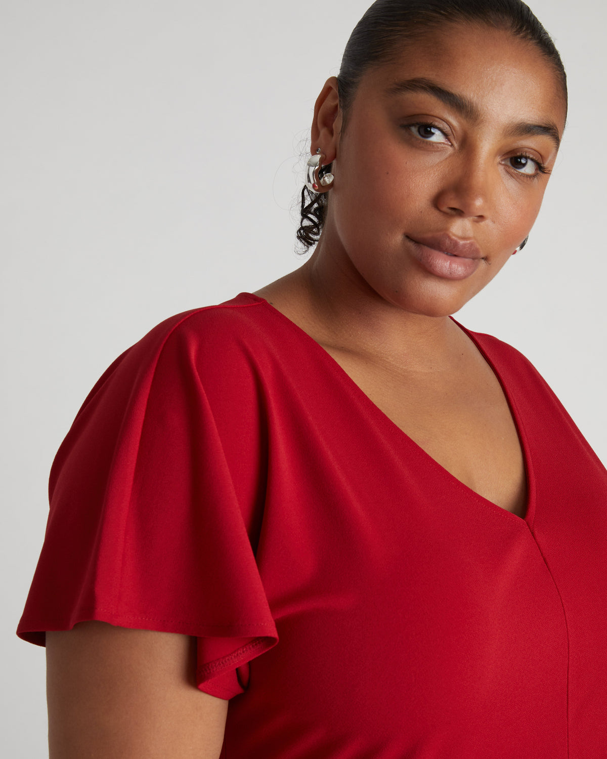 Lansbury Crepe Jersey Blouse - New York Red