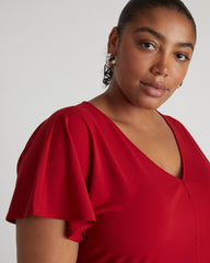 Lansbury Crepe Jersey Blouse - New York Red