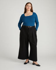 Agatha Liquid Jersey Top - Deep Teal