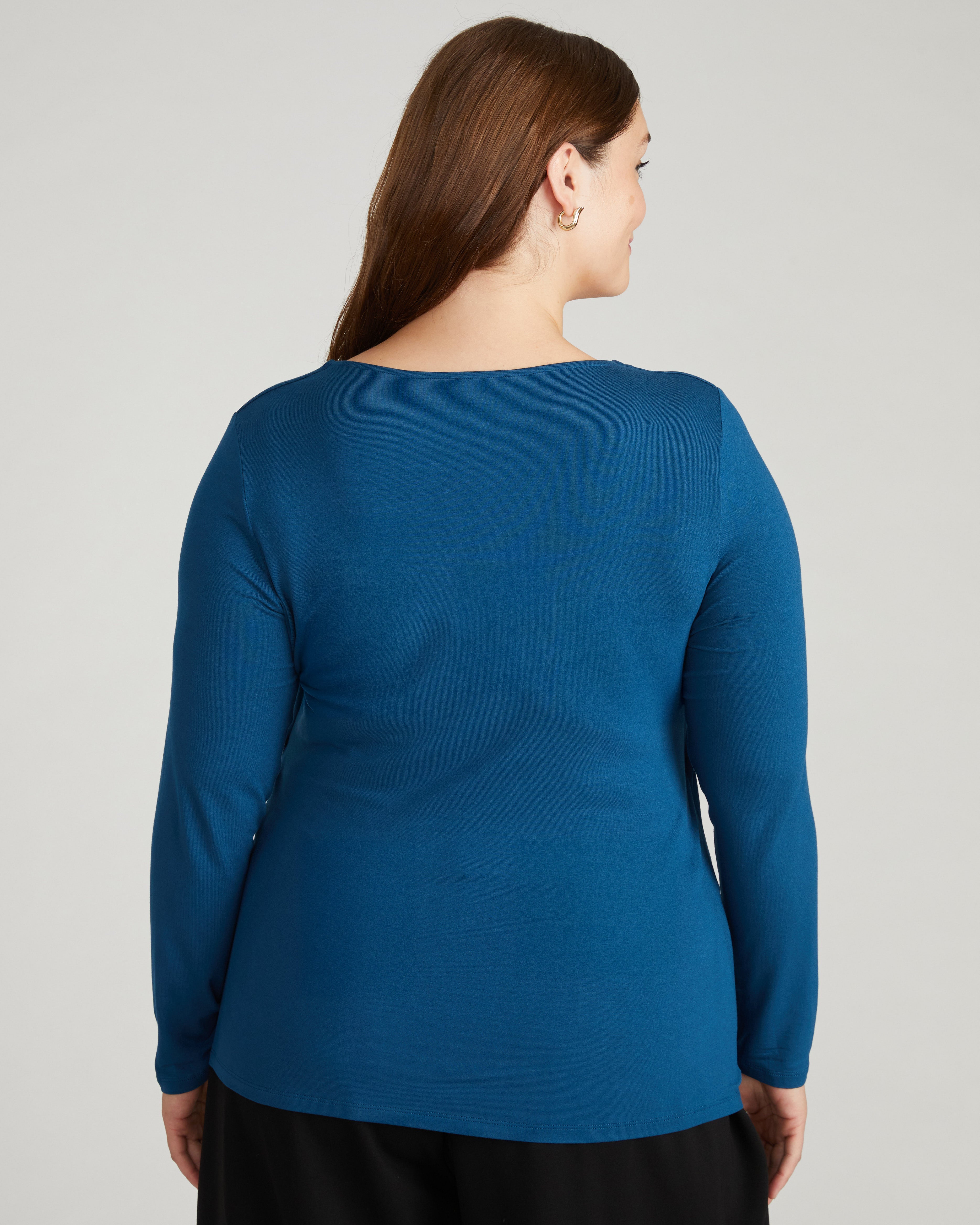 Agatha Liquid Jersey Top - Deep Teal