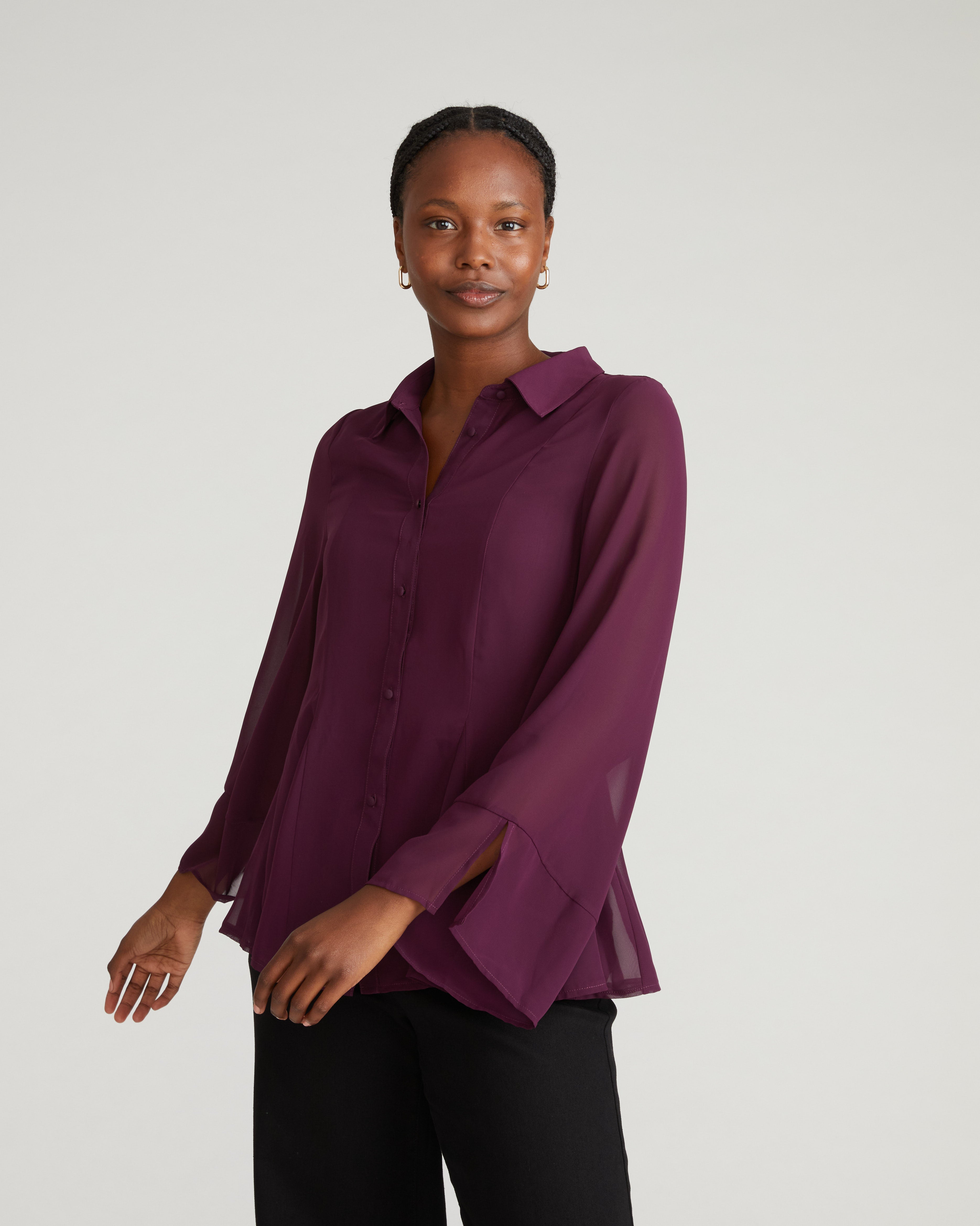 Evie Chiffon Blouse - Gamay