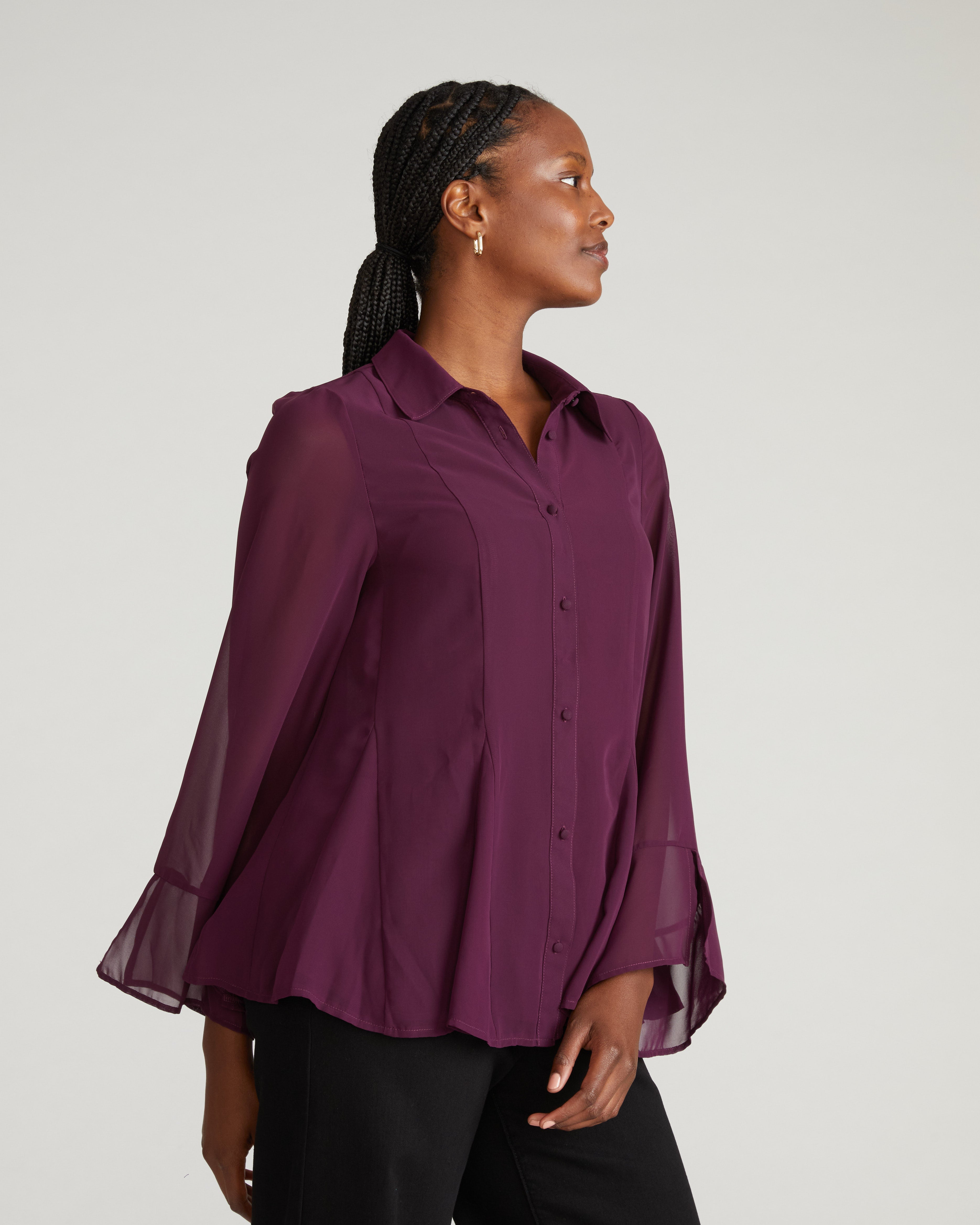 Evie Chiffon Blouse - Gamay